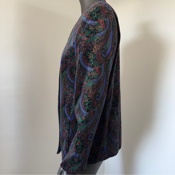 VTG COLLECTION INTERNATIONAL Paisley Patterned Women's Blazer Jacket - Picture 5 of 8